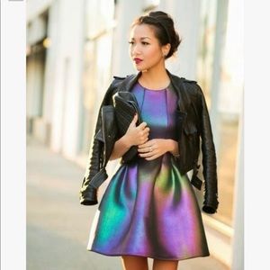 CYNTHIA ROWLEY - IRIDESCENT SCUBA DRESS - SIZE 4